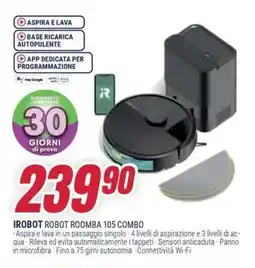 Trony Irobot robot roomba 105 combo offerta