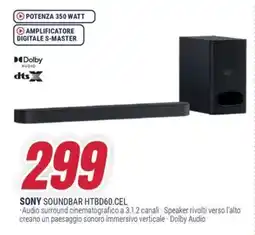 Trony SONY SOUNDBAR HTBD60.CEL offerta