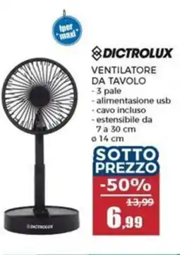Happy Casa Dictrolux ventilatore da tavolo offerta