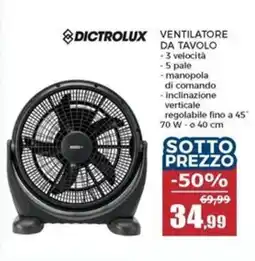 Happy Casa Dictrolux ventilatore da tavolo offerta