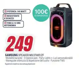 Trony SAMSUNG SPEAKER MX-ST40F/ZF offerta