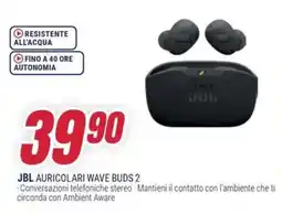 Trony Jbl auricolari wave buds 2 offerta