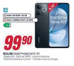 Trony REALME SMARTPHONE NOTE 70T offerta