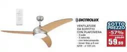 Happy Casa Dictrolux ventilatore da soffitto con plafoniera offerta
