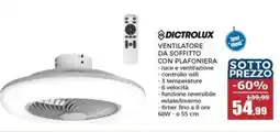 Happy Casa Dictrolux ventilatore da soffitto con plafoniera offerta