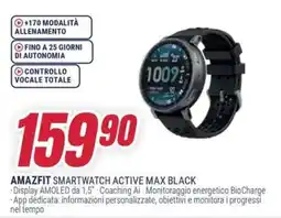 Trony Amazfit smartwatch active max black offerta
