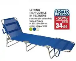 Happy Casa Lettino richiudibile in textilene offerta
