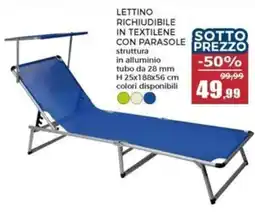 Happy Casa Lettino richiudibile in textilene con parasole offerta