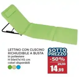 Happy Casa Lettino con cuscino sotto richiudibile a busta offerta