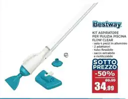Happy Casa Bestway kit aspiratore per pulizia piscina flow clear offerta