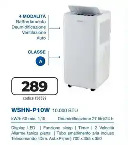 Trony Hyundai 4 modalità WSHN-P10W 10.000 BTU offerta
