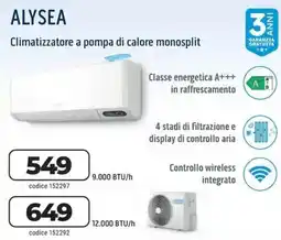 Trony Olimpia splendid alysea 9.000 BTU/h offerta