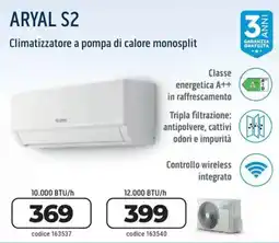 Trony Olimpia splendid aryal S2 10.000 BTU/h offerta