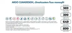 Trony Argo climadesign, climatizzatore fisso monosplit offerta