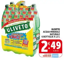 Deco Supermercati Uliveto acqua minerale naturale offerta