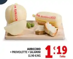 Deco Supermercati Auricchio provolette, salamini offerta