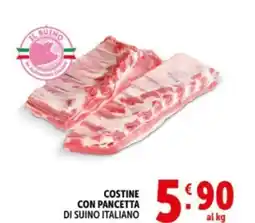 Deco Supermercati Costine con pancetta di suino italiano offerta