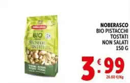 Deco Supermercati Noberasco bio pistacchi tostati non salati offerta