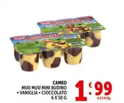Deco Supermercati Cameo muu muu mini budino, vaniglia, cioccolato offerta
