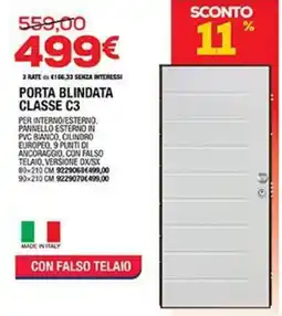 Bricofer Porta blindata classe c3 offerta