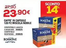 Bricofer Caffe' in capsule 120 pz miscela nobile offerta