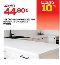 Bricofer Top cucina 28×2040×600 mm offerta