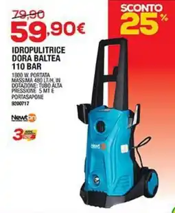 Bricofer Newton idropulitrice dora baltea 110 bar offerta