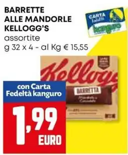 Kanguro Barrette alle mandorle KELLOGG'S offerta