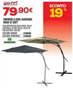 Bricofer Gardenia ombrellone nairobi new ø 3mt offerta