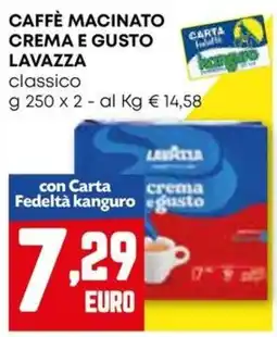 Kanguro Caffè macinato crema e gusto LAVAZZA offerta