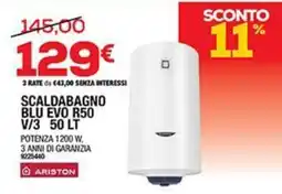 Bricofer ARISTON SCALDABAGNO BLU EVO R50 V/3 50 LT offerta