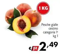 Maxi Family Pesche gialle cestino offerta