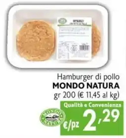 Maxi Family Hamburger di pollo MONDO NATURA offerta
