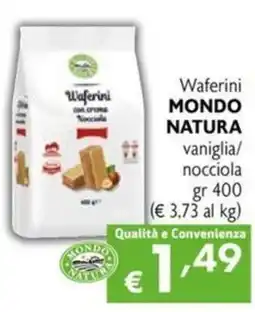 Maxi Family Waferini mondo natura vaniglia/ nocciola offerta