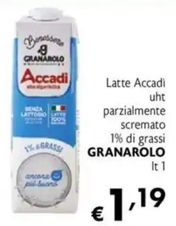 Maxi Family Latte Accadi uht parzialmente scremato 1% di grassi GRANAROLO offerta
