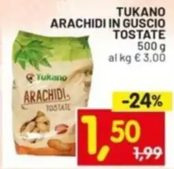 Centro Commerciale Discount Tukano arachidi in guscio tostate offerta