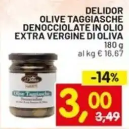 Centro Commerciale Discount Delidor olive taggiasche denocciolate in olio extra vergine di oliva offerta