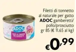 Maxi Family Filetti di tonnetto al naturale per gatto ADOC offerta