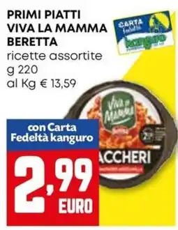 Kanguro Primi piatti viva la mamma BERETTA offerta