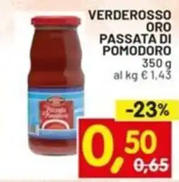 Centro Commerciale Discount Verderosso oro passata di pomodoro offerta