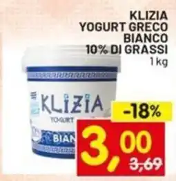 Centro Commerciale Discount Klizia yogurt greco bianco 10% di grassi offerta