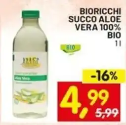 Centro Commerciale Discount Bioricchi succo aloe vera 100% bio offerta