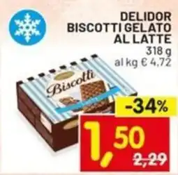 Centro Commerciale Discount Delidor biscotti gelato al latte offerta