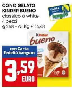 Kanguro Cono gelato KINDER BUENO offerta