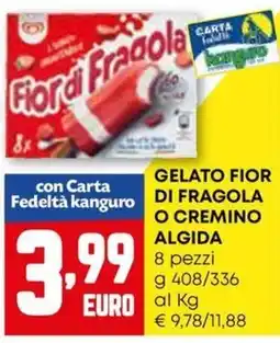 Kanguro Gelato fior di fragola o cremino ALGIDA offerta