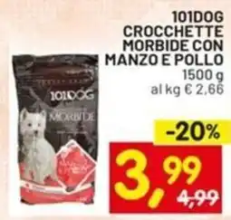 Centro Commerciale Discount 101dog crocchette morbide con manzo e pollo offerta