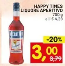 Centro Commerciale Discount Happy times liquore aperitivo offerta