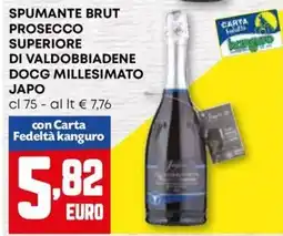 Kanguro Spumante brut prosecco superiore di valdobbiadene docg millesimato JAPO offerta