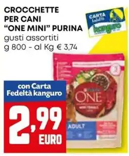 Kanguro Crocchette per cani "one mini" PURINA offerta