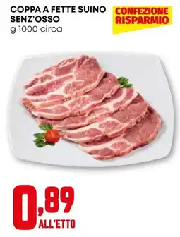 Kanguro Coppa a fette suino senz'osso offerta